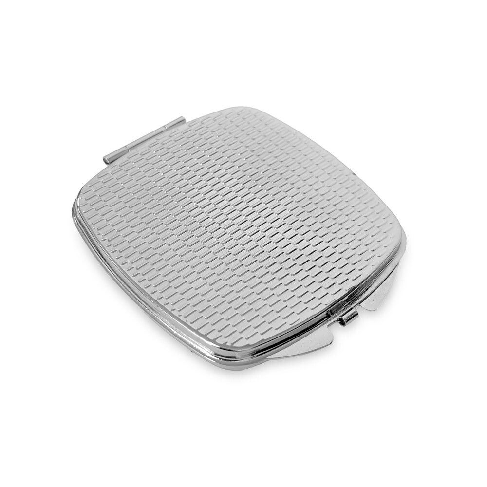 SHIMMER Doppelter Taschenspiegel aus Metall - silber-24