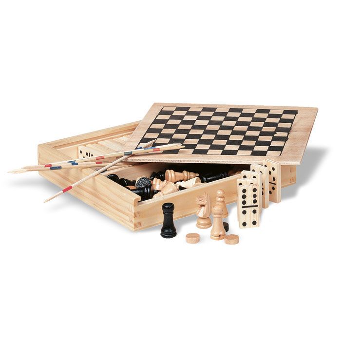 Spielesammlung in Holzbox TRIKES - holz-245