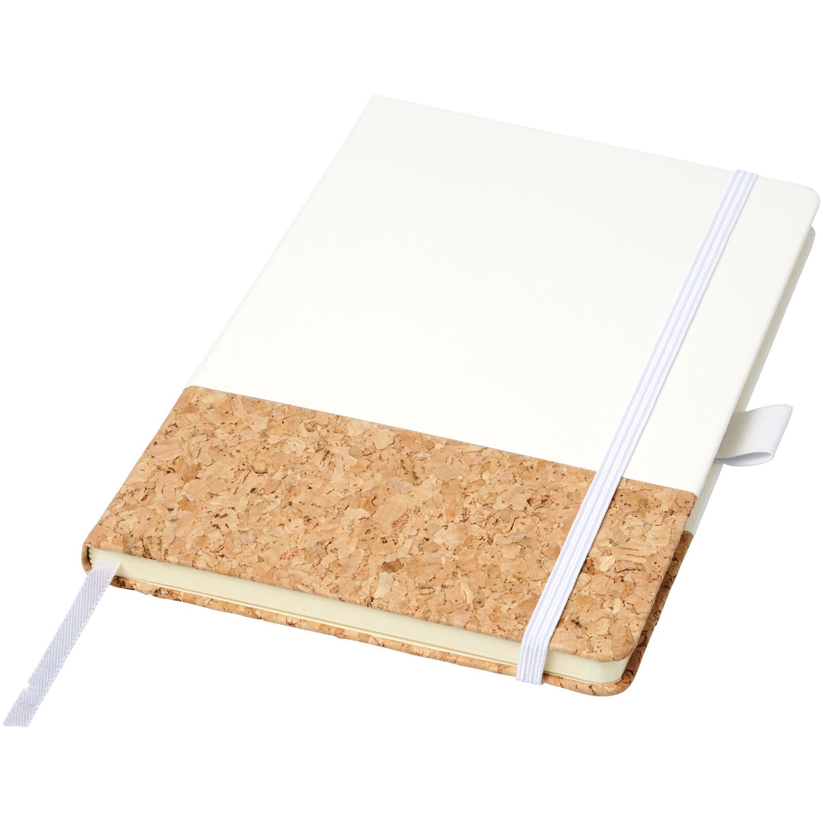 Evora A5 Notizbuch Thermo PU mit Kork - weiss-580