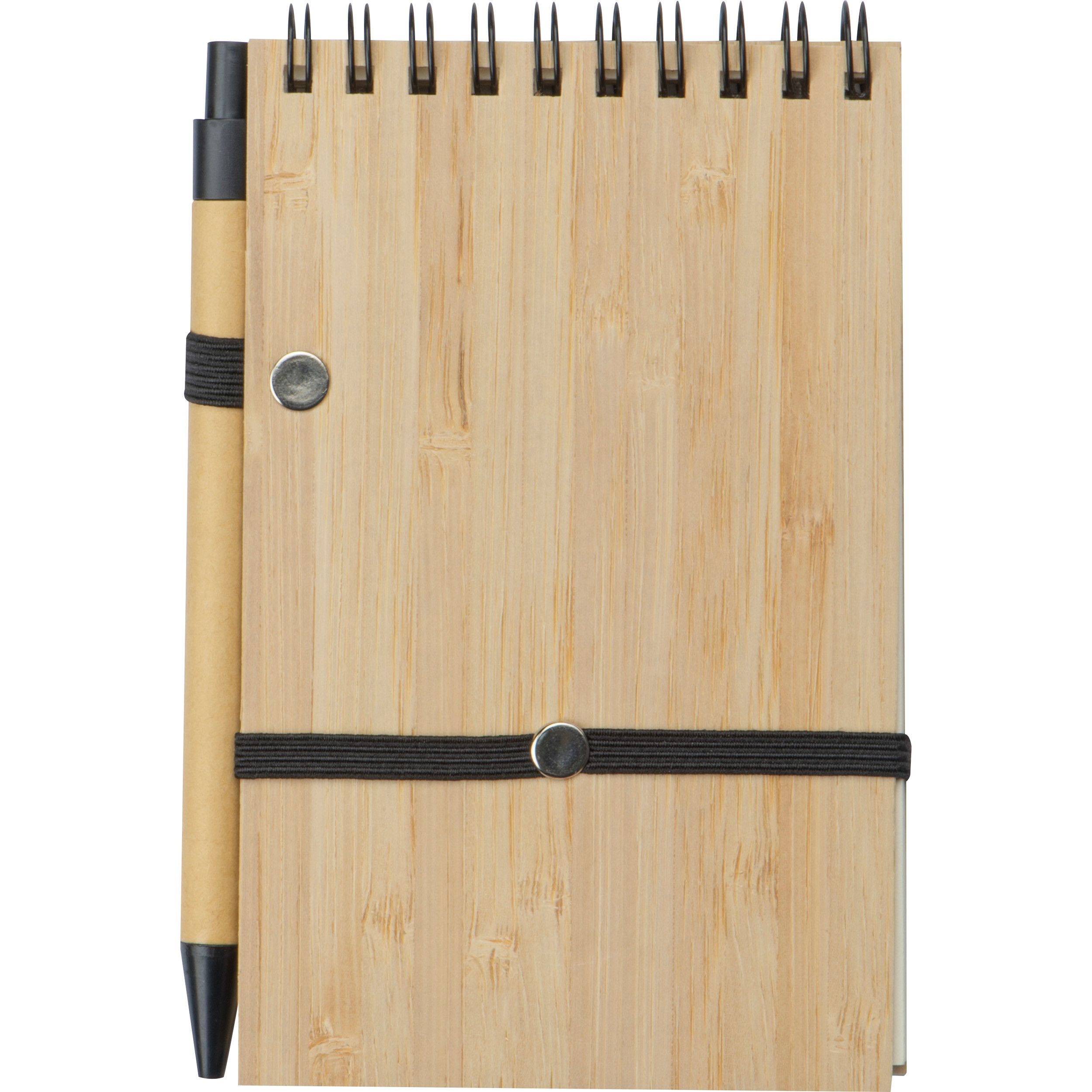 Notizbuch mit Bambuscover - beige-190
