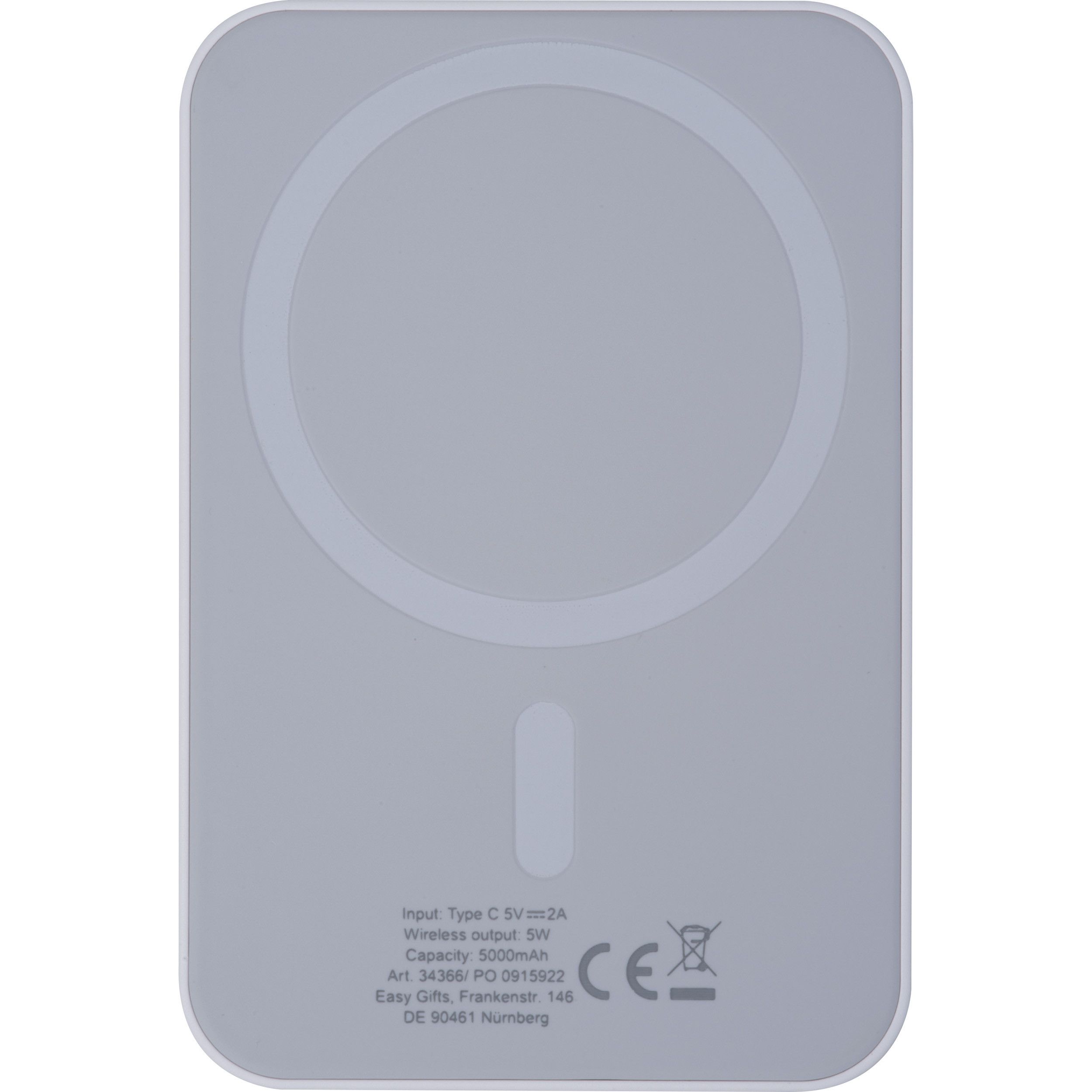 Wireless Powerbank 5.000 mAh Wels - weiß-197