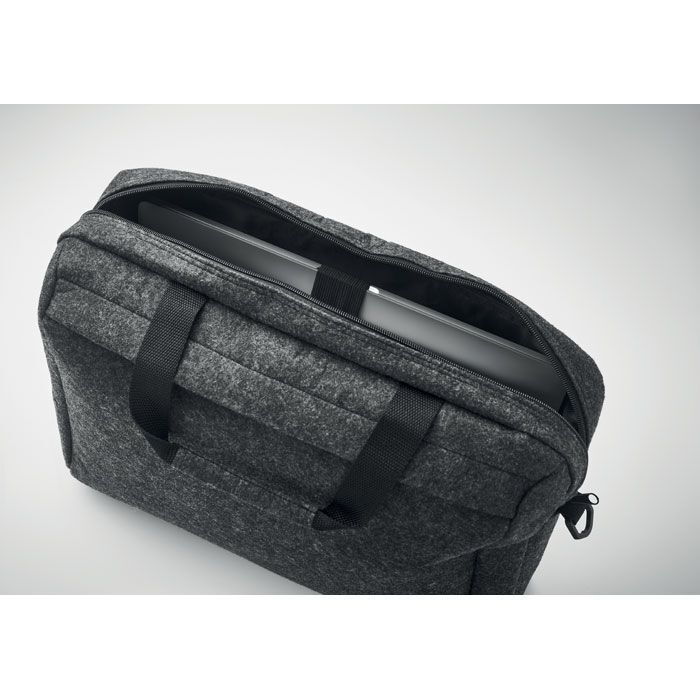 13" Laptop Tasche RPET-Filz PLANA - steingrau-785