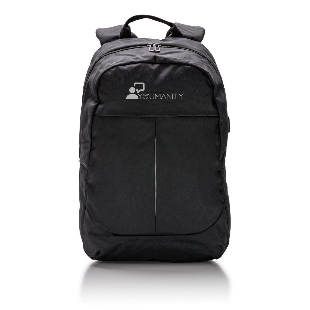 Power USB Laptop-Rucksack - schwarz-654