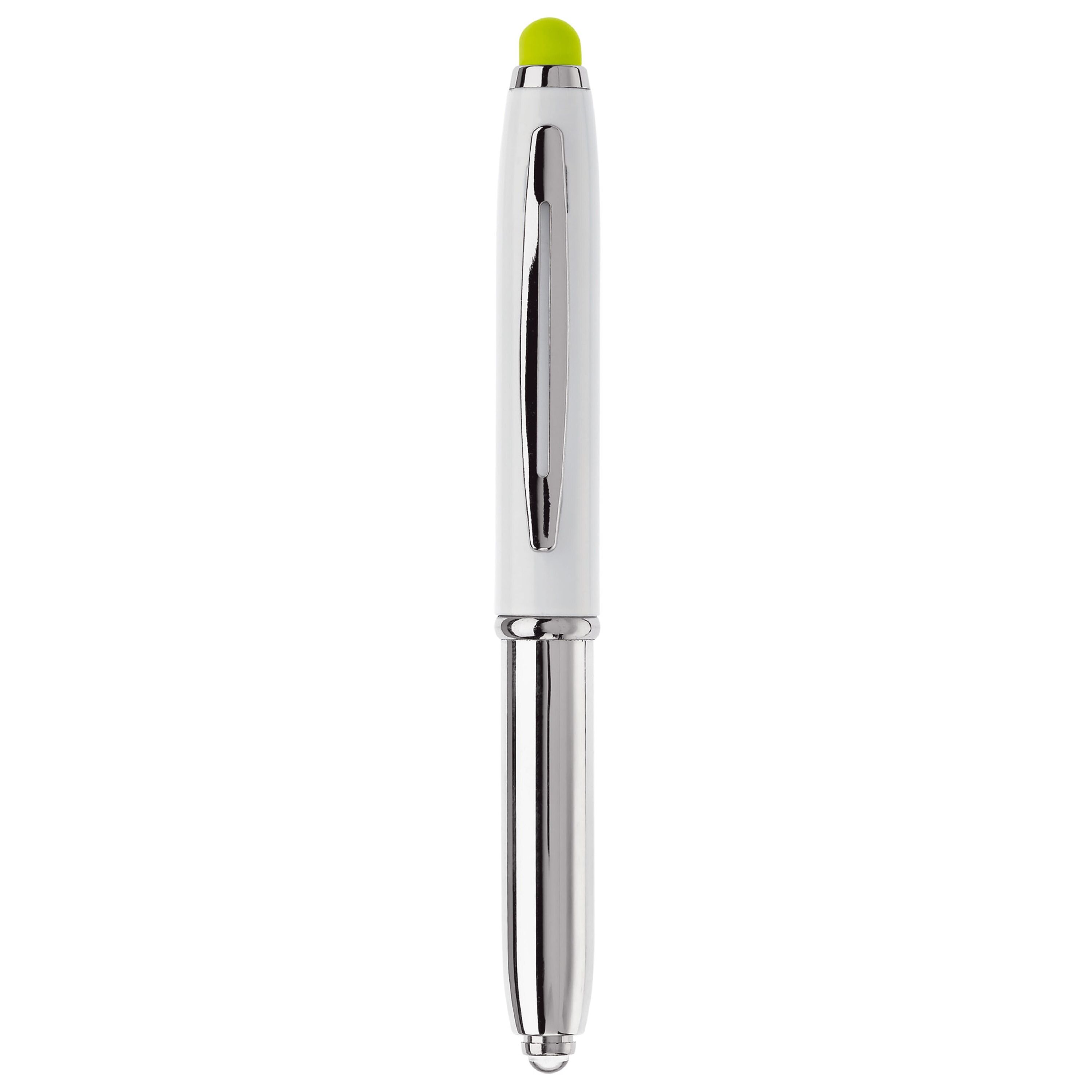 Stylus Kugelschreiber Shine - weiss  -  hellgrün-804