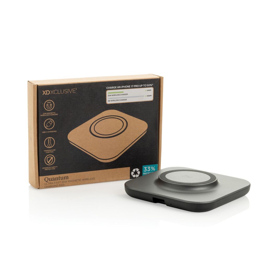 Quantum Ultra-Fast 25W magnetisches Wireless-Charging-Pad - grau-458