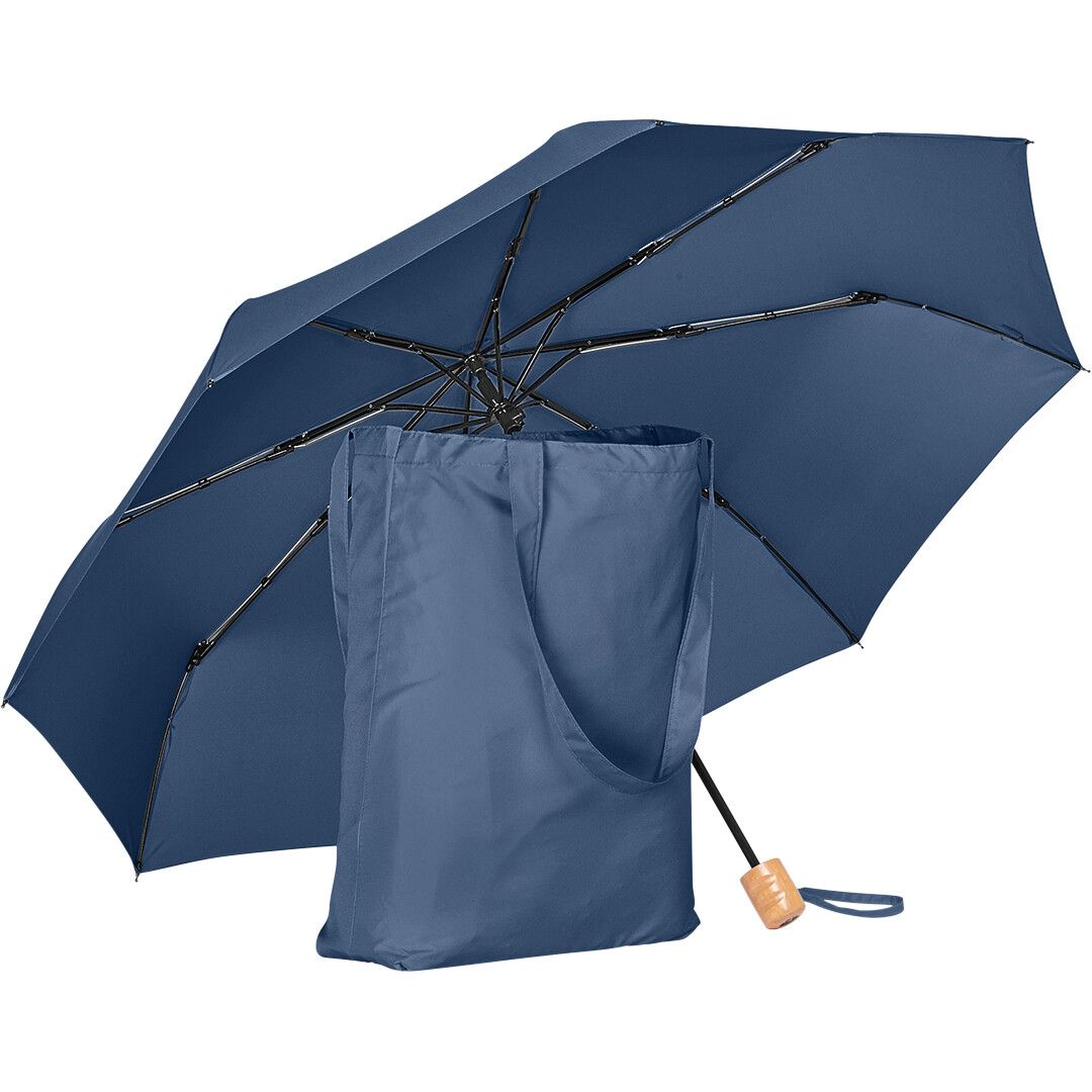 Taschenschirm ÖkoBrella Shopping mit waterSAVE® Bezug Ø98 cm - marine-775