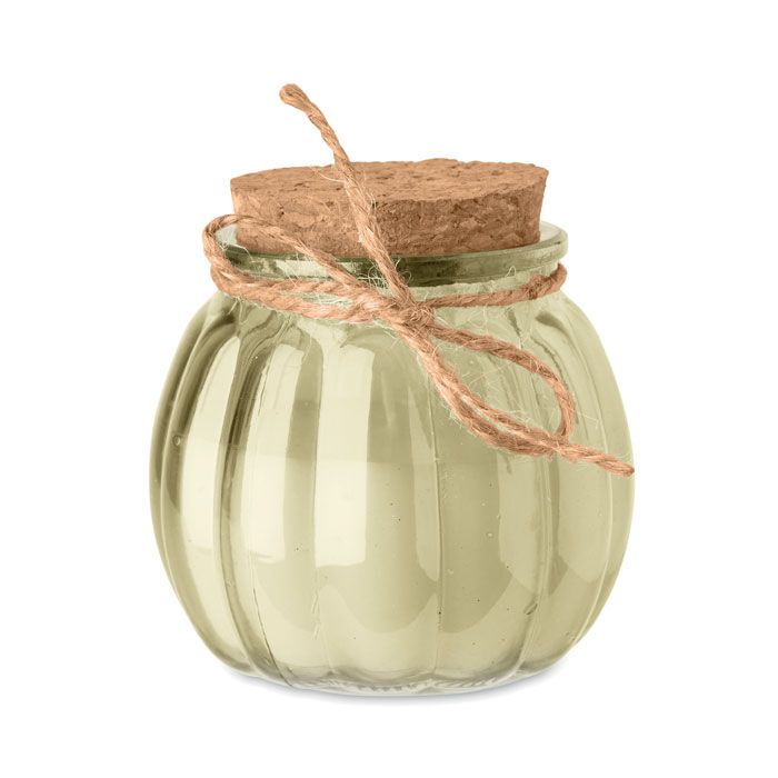 Kerze aus Pflanzenwachs PUMKIN - beige-540