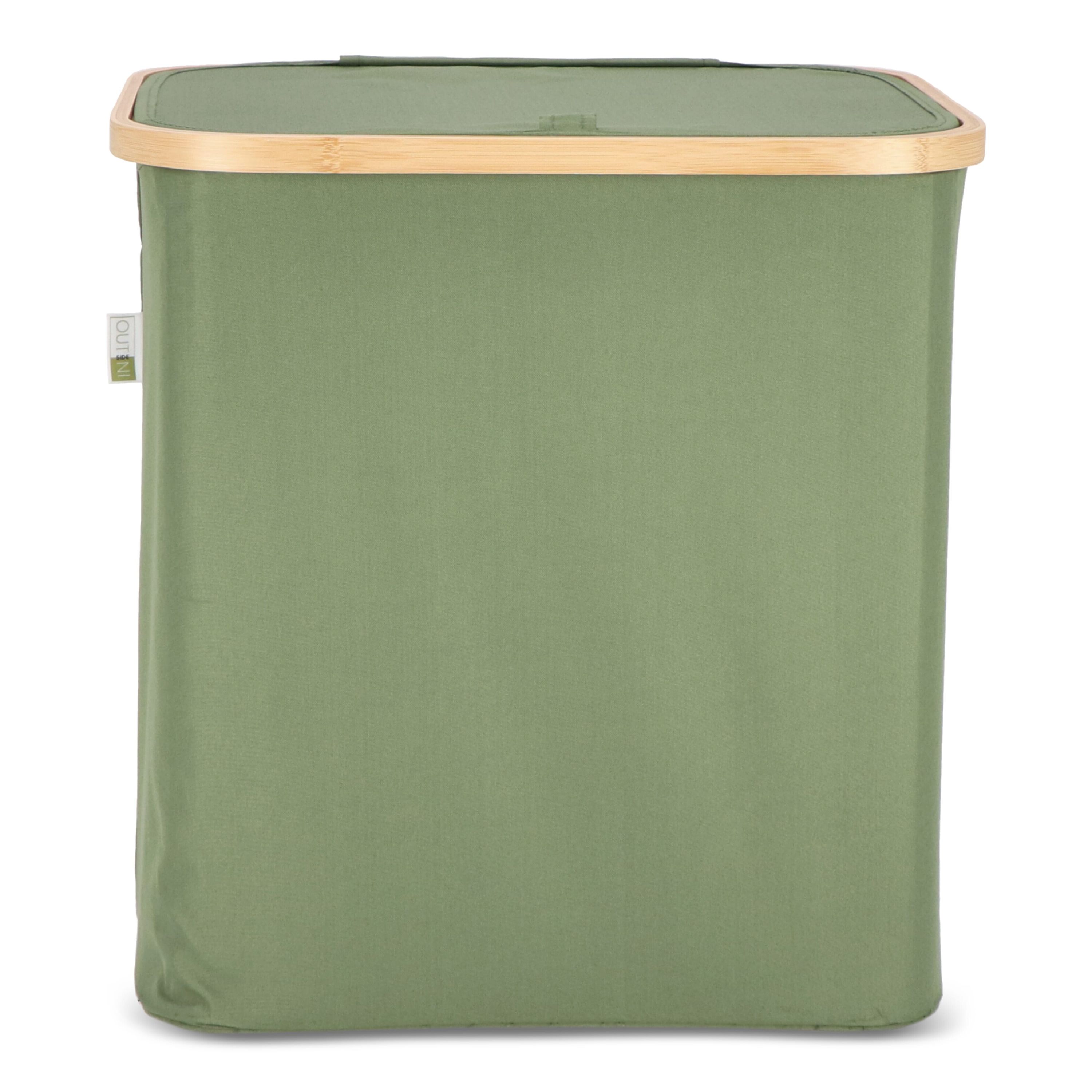 InSideOut faltbarer Korb mit Deckel Sogne 40,5 x 33 x 42cm rPET - olivgrün-701