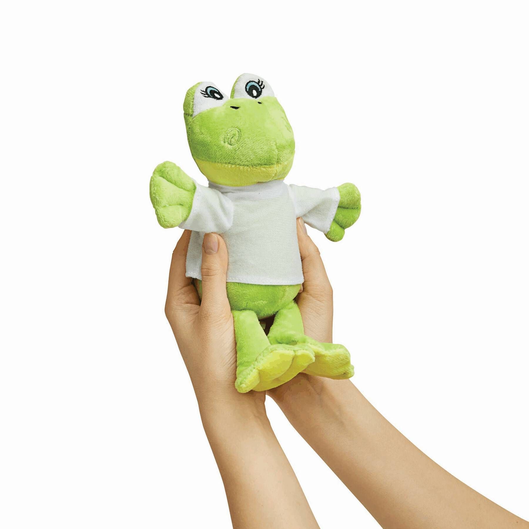 Plüsch-Frosch FRIEDA - grün - weiß-442