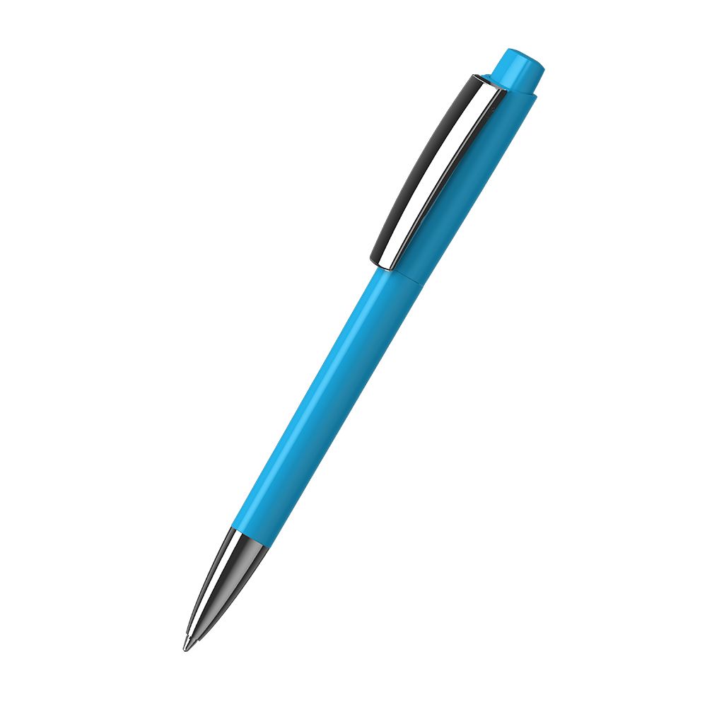 Druckkugelschreiber Zeno high gloss MMn - cyan-287