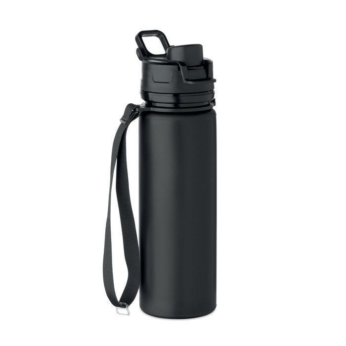 Faltbare Sportflasche Silikon LETT - schwarz-444