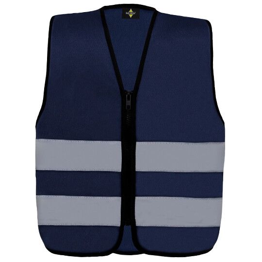 Kids´ Hi-Vis Safety Vest With Front Zipper Aalborg - navy-441