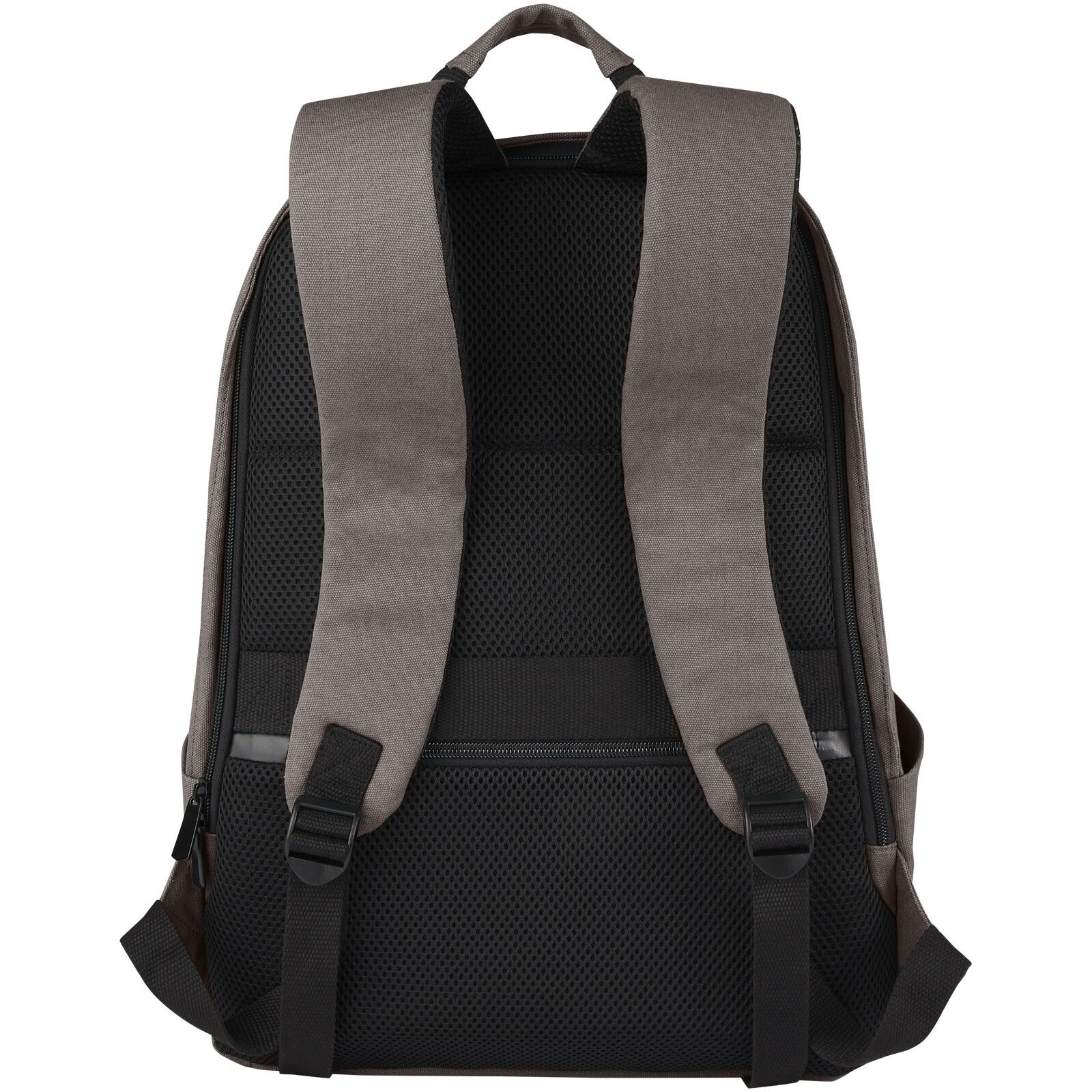Joey 15,6 Zoll Anti-Diebstahl Laptop Rucksack 18 L aus GRS-recyceltem Canvas - grau-103