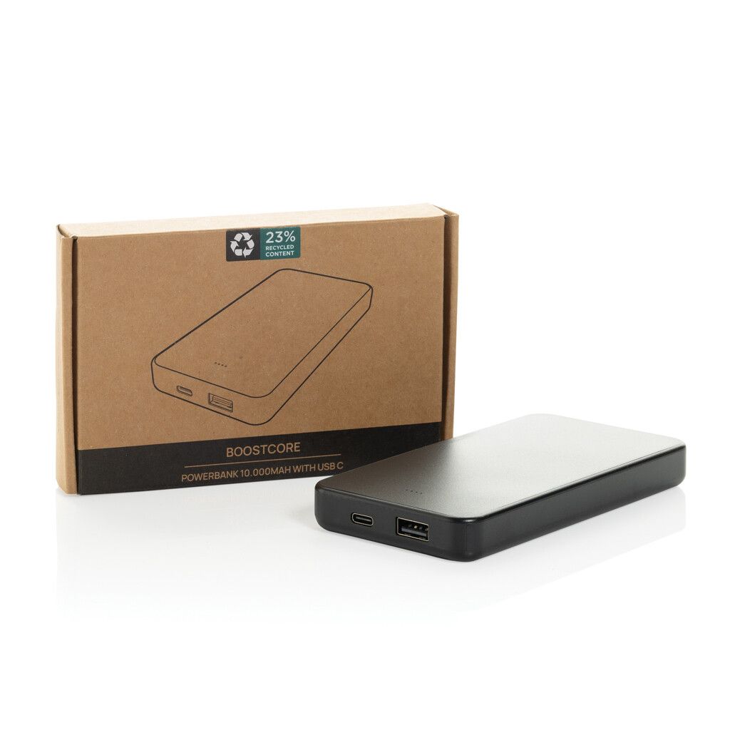 Boostcore 10.000mAh Powerbank aus RCS rec. Kunststoff - schwarz-515