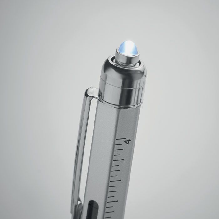 Kugelschreiber Multifunktion RETOOL - mattsilber-411