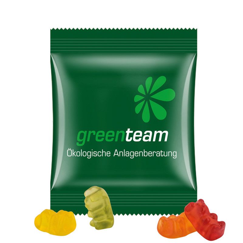Minitüte 12 g, kompostierbare Folie weiß, Trolli Vegane Gummibärchen, 14% Fruchtsaft-710