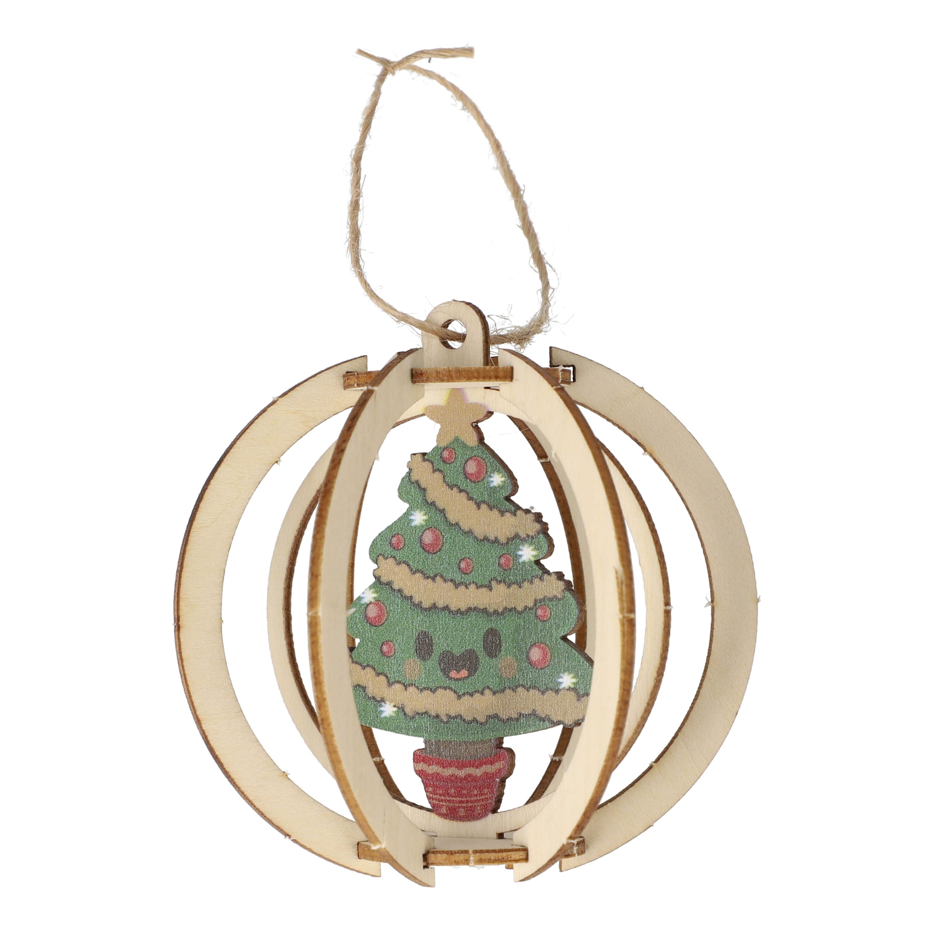 InSideOut Weihnachtsschmuck aus Holz 3er-Set - natur-871