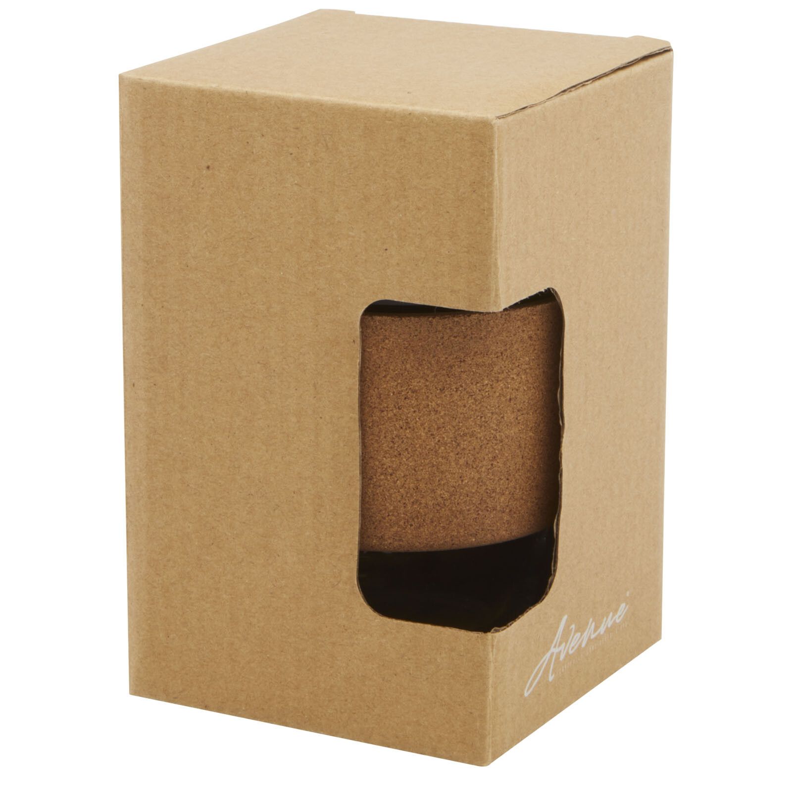 Lidan 360 ml Becher aus Borosilikatglas mit Korkgriff und Silikondeckel - weiss-837