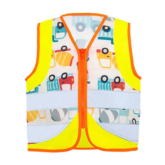 Children´s Safety Vest Action Vehicle Fun CO² Neutral - construction vehicles-973