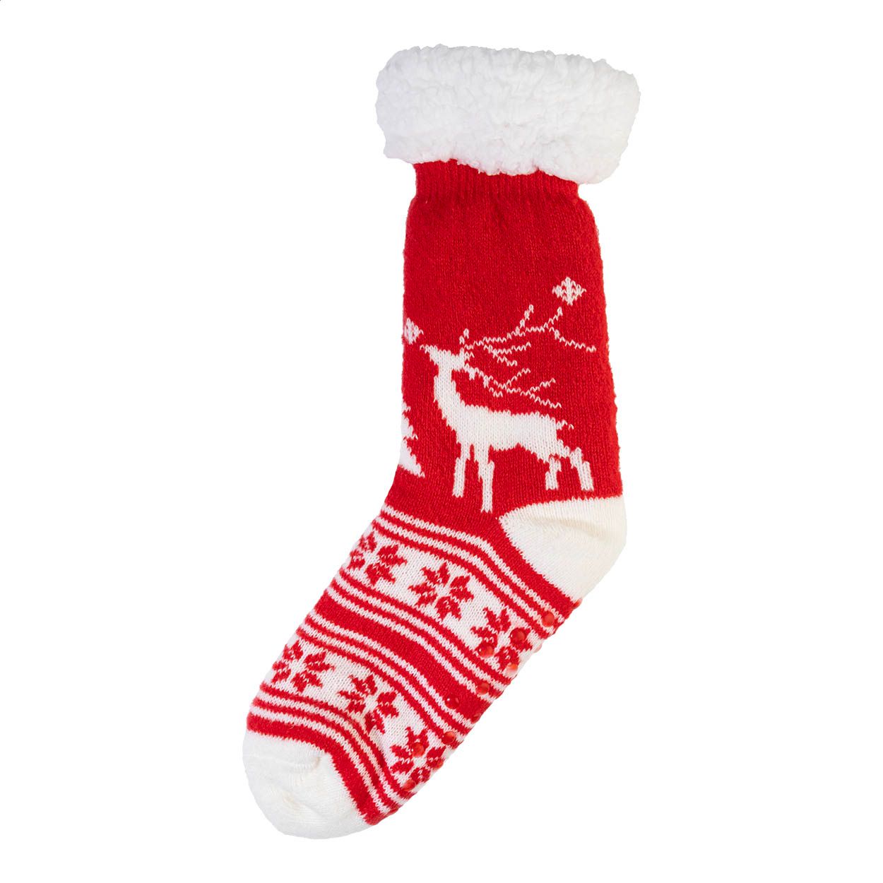 Norsokkar Weihnachtshausschuhsocken - rot-151