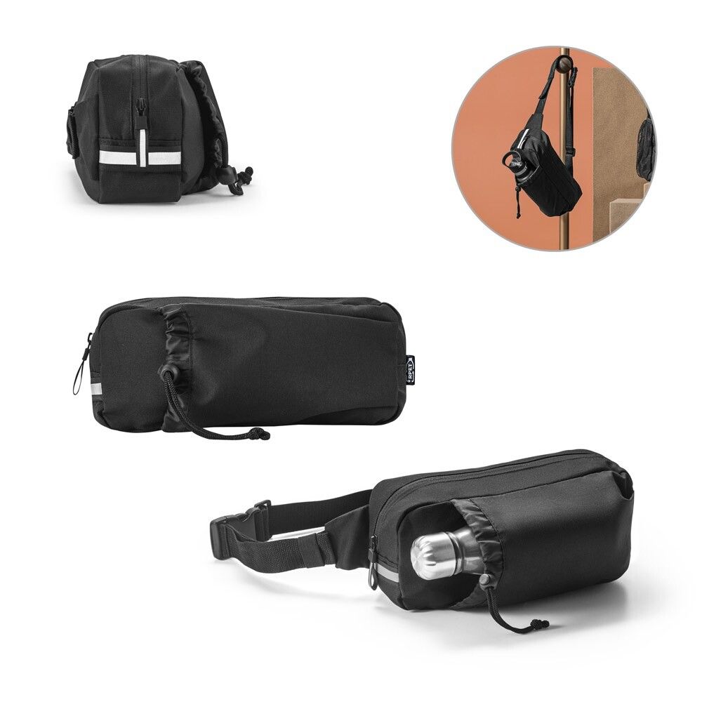 DELFOS POUCH Gürteltasche 300D/600D recyceltem Polyester mit Reflektor - schwarz-458