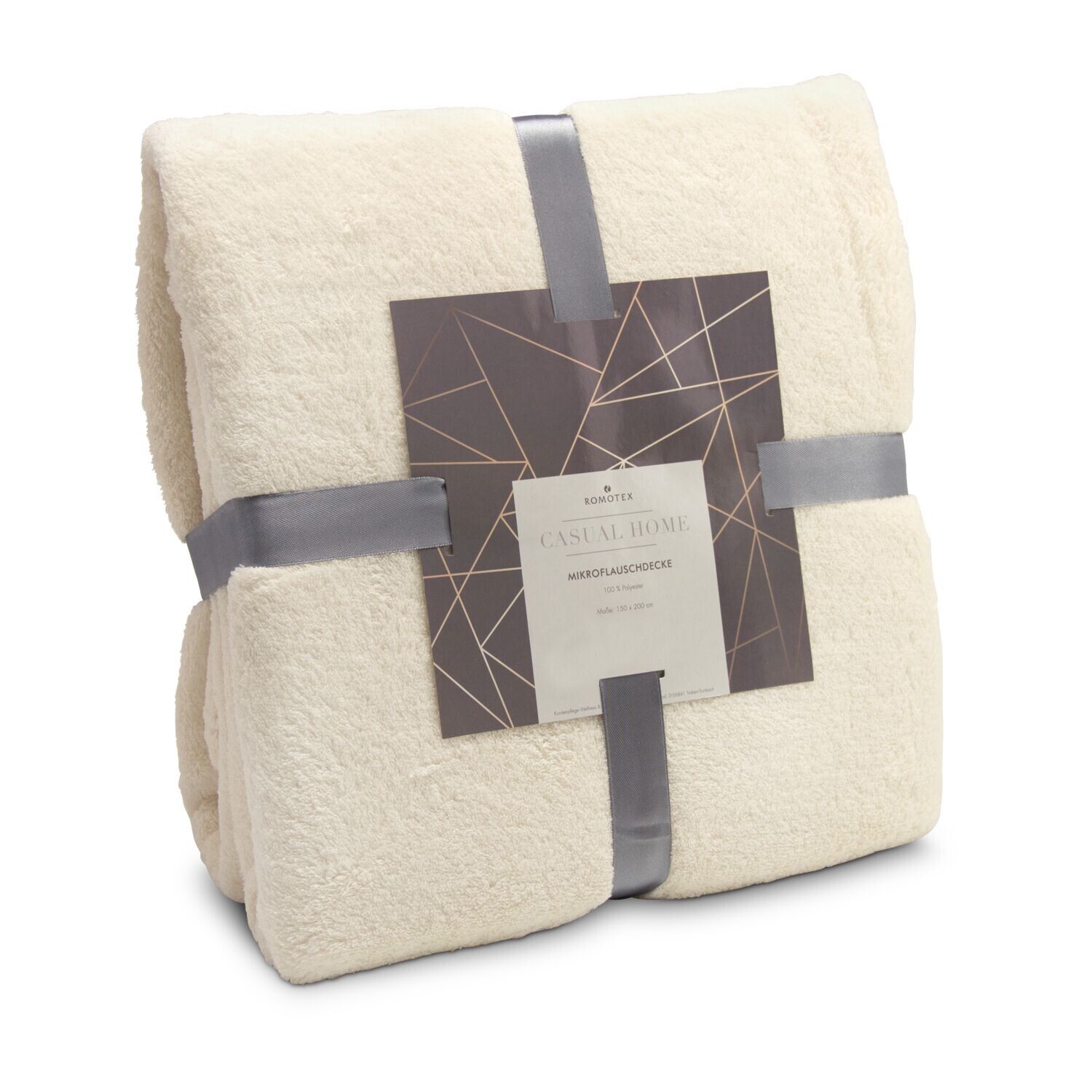 Mikroflauschdecke beige - 150x200 cm - 250 g/m² - beige-78