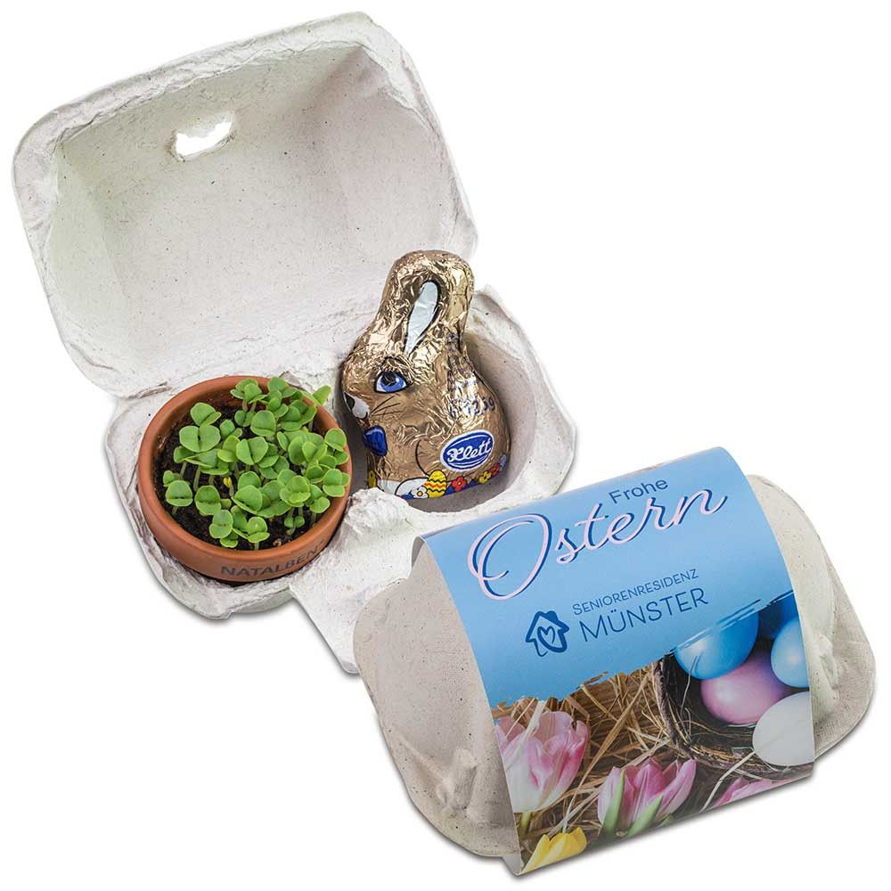 Das Gelbe vom Ei - Duo - mit Tontöpfchen und Schokohase-326