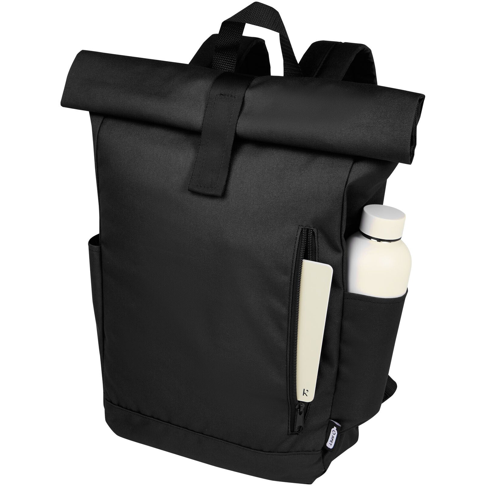 Byron 15,6" GRS RPET Roll-Top Rucksack 18 L - schwarz-297