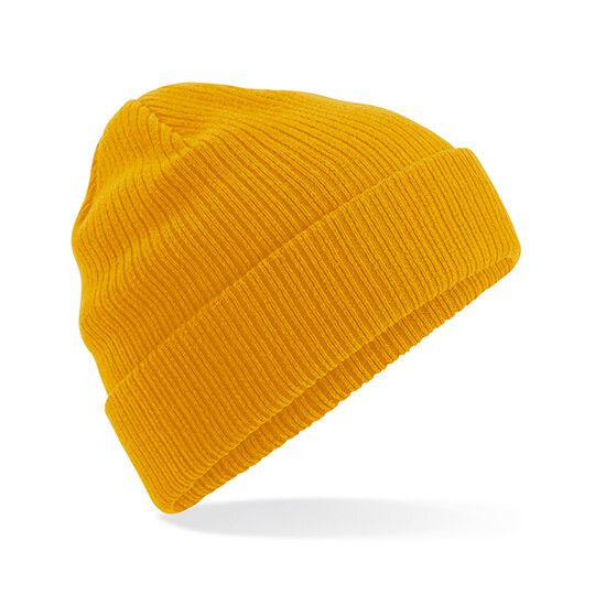 Organic Cotton Beanie - mustard-187