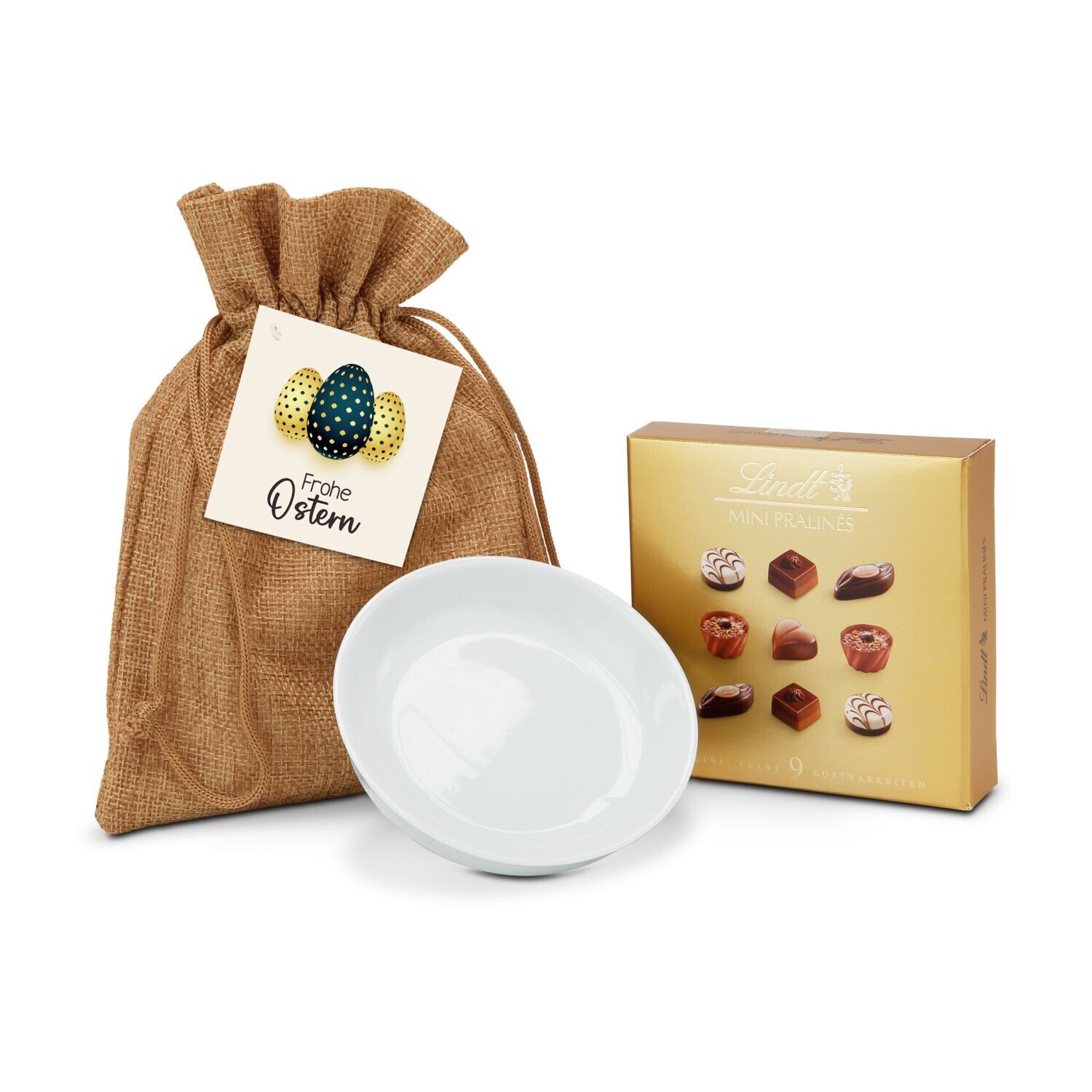 Geschenkset Oster Kostbarkeiten - 9 Mini Pralinés Gold-959