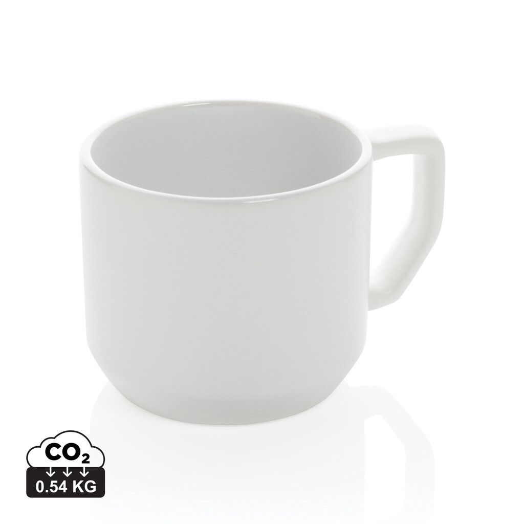 Moderne Keramiktasse, 350ml - weiß-430