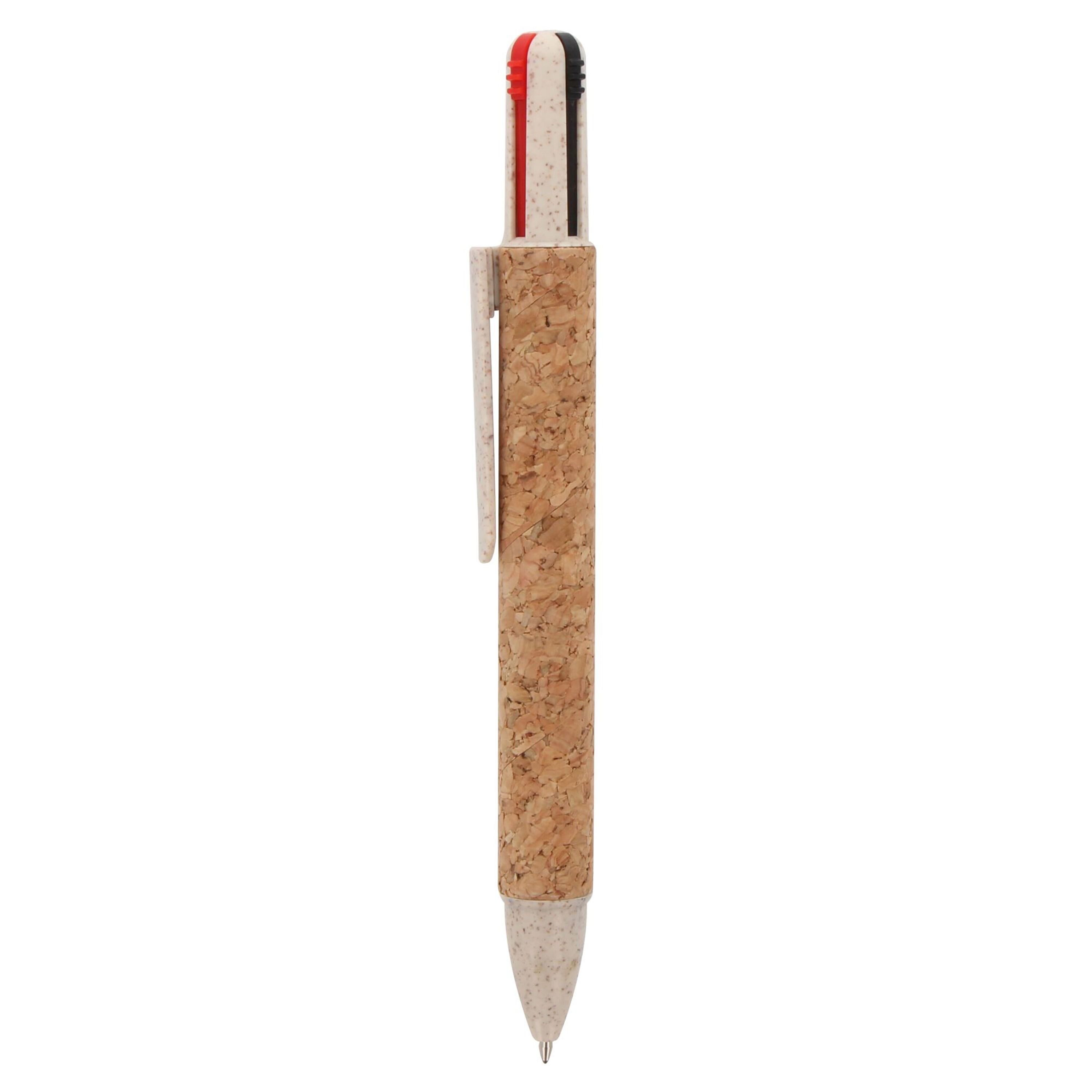 Kugelschreiber 4-Farben-Kork - natur-651
