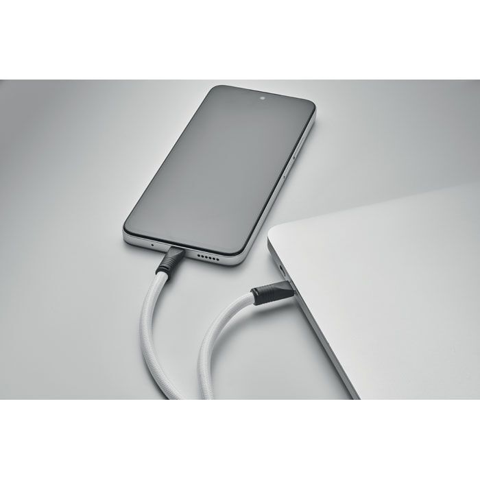 60W Lanyard-Ladekabel COCHARGE - weiß-682