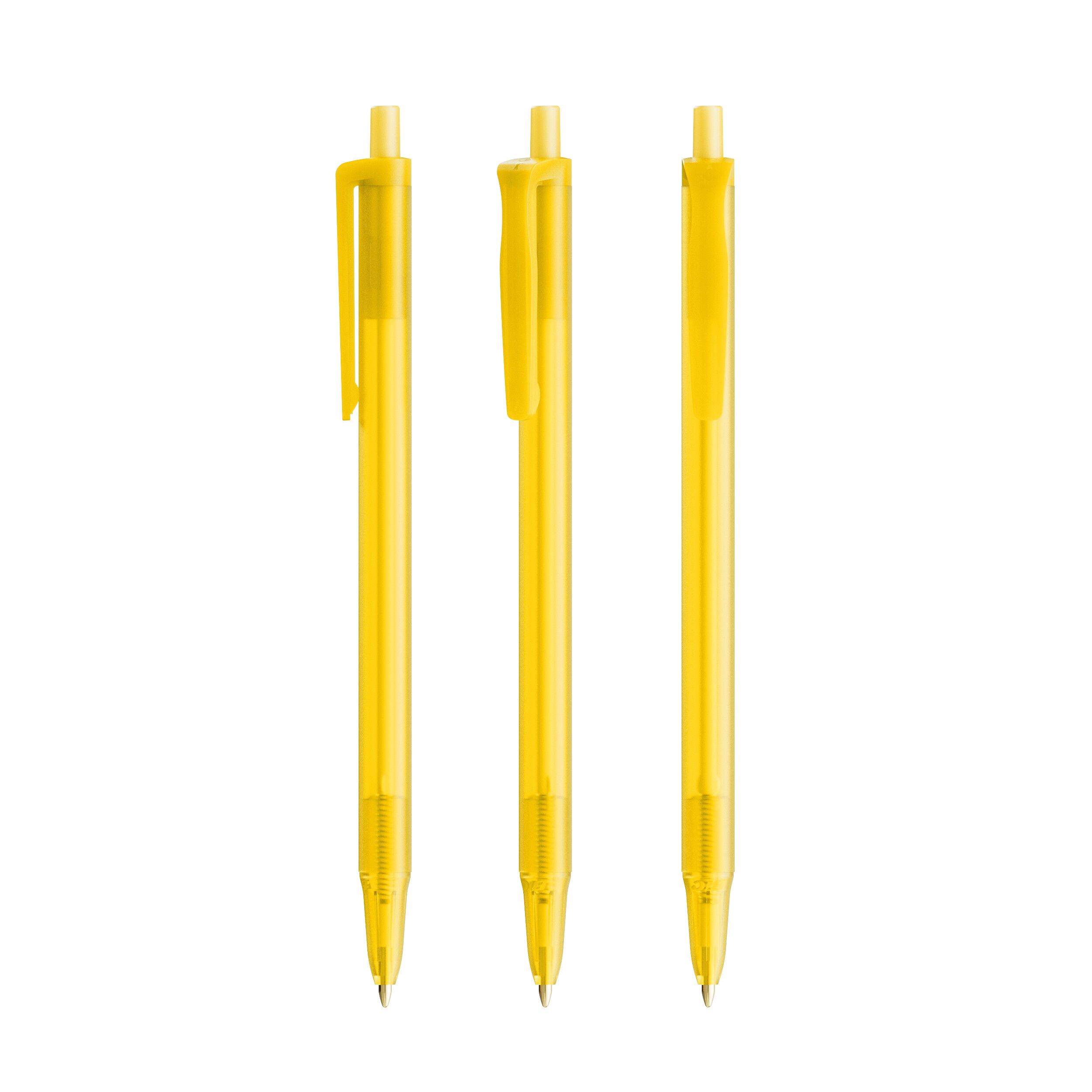 BIC® Clic Stic Kugelschreiber, Mine schwarz - gefrostetes gelb-18