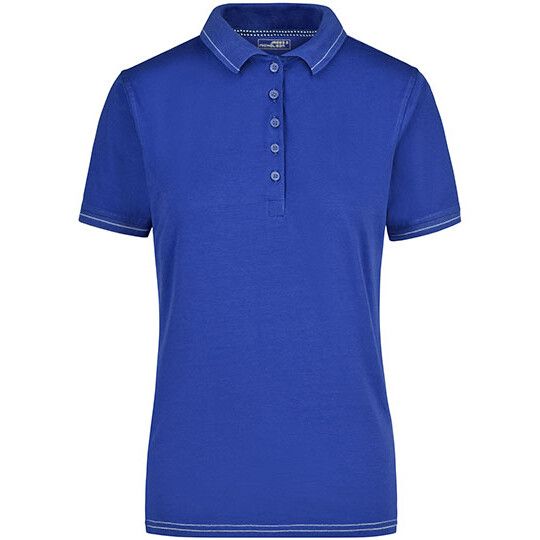 Ladies´ Elastic Polo - royal - white-984