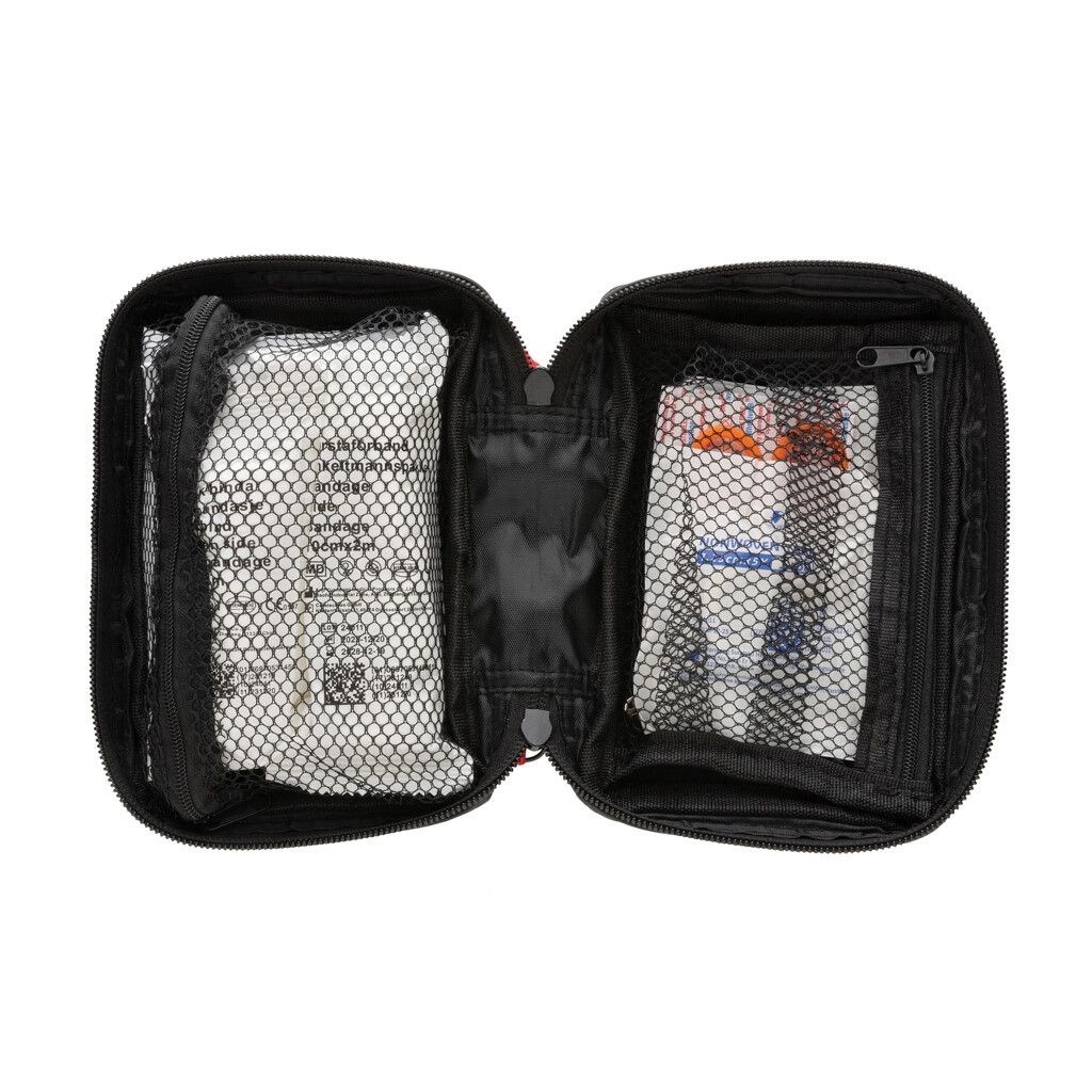 Erste-Hilfe-Set in RCS recycelter Nubuk-PU Tasche - schwarz-806