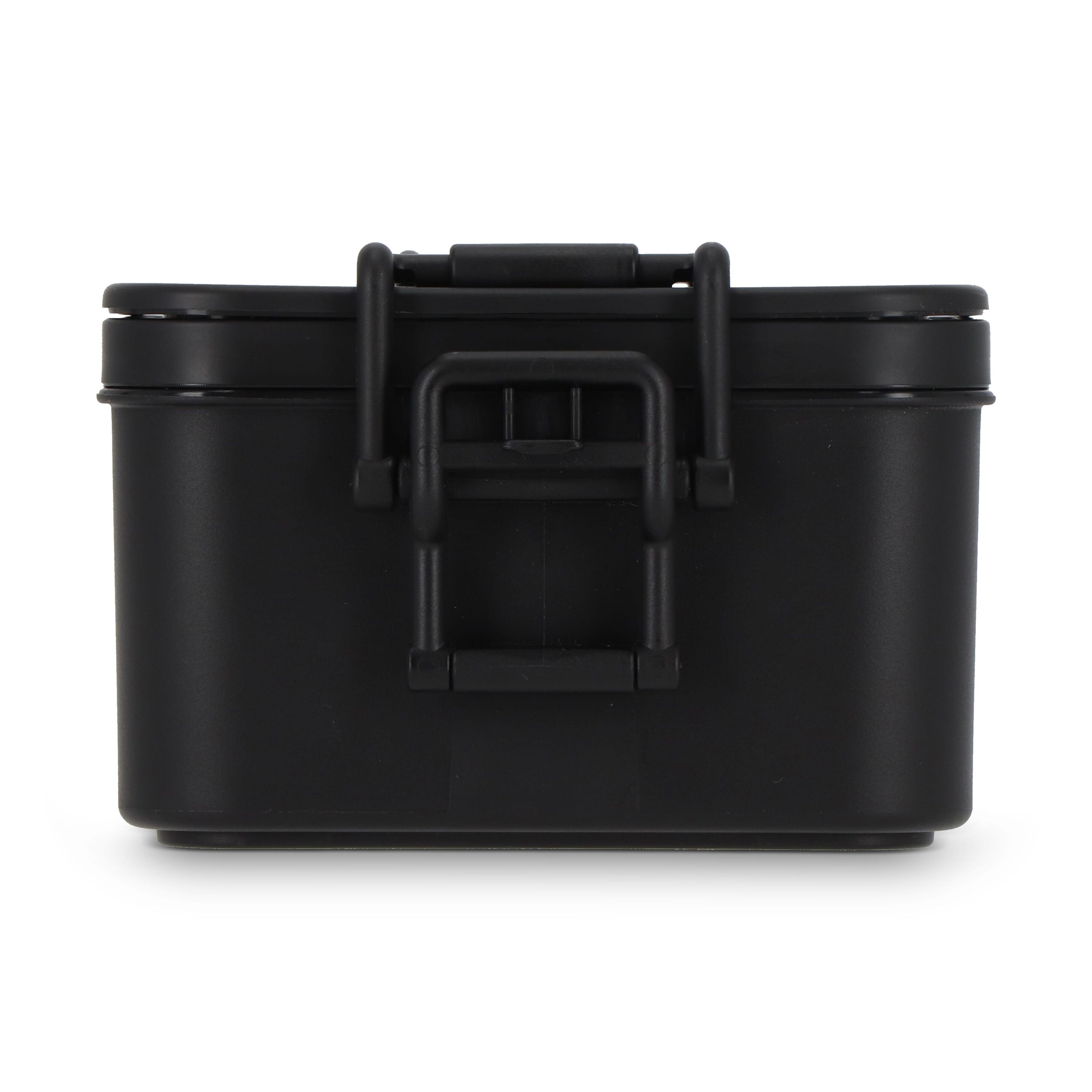 Doppelte Lunchbox mit Besteck - schwarz-268