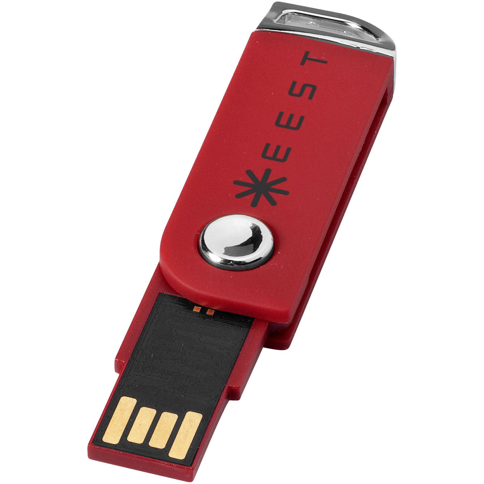 Swivel Rectangular USB-Stick - rot - 2 GB-631