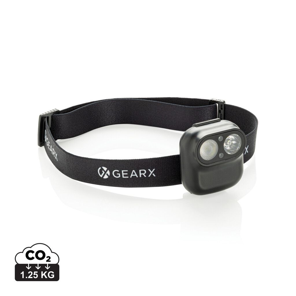 Gear X Stirnlampe mit Bewegungssensor aus RCS rec. ABS - schwarz-631