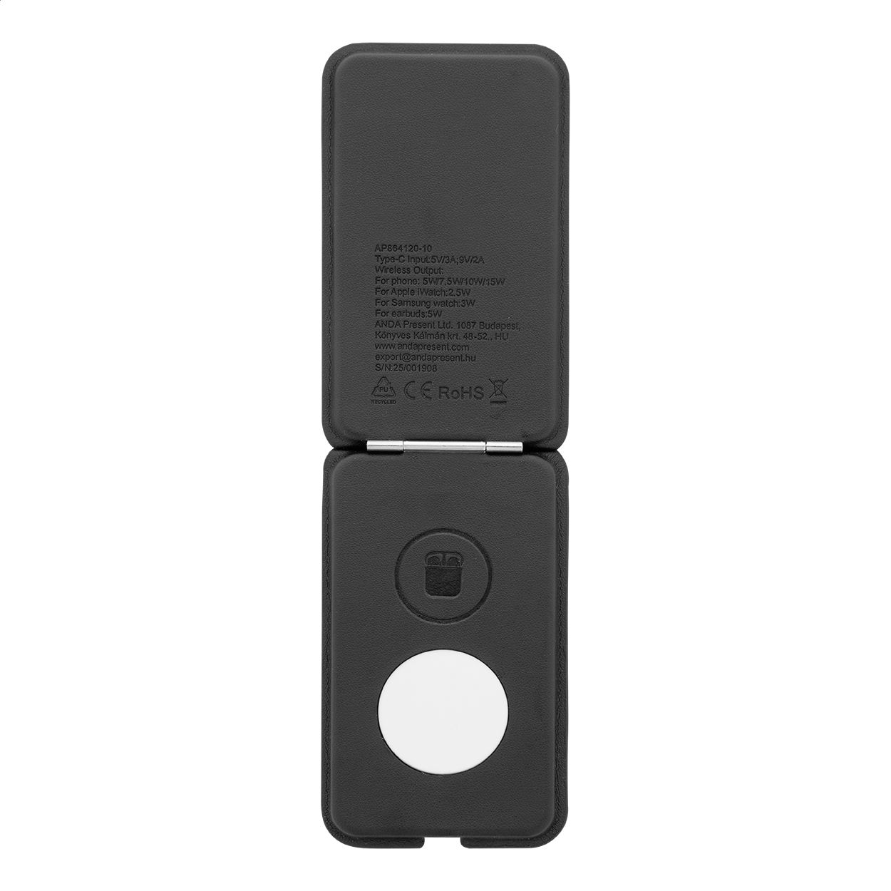 LuxCharge Stand Handyhalter mit kabellosem Ladegerät, RPU - schwarz-755