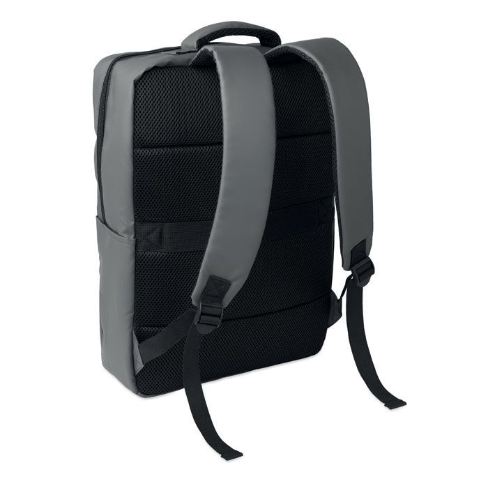 15" PU RPET Laptop-Rucksack METRO - steingrau-350