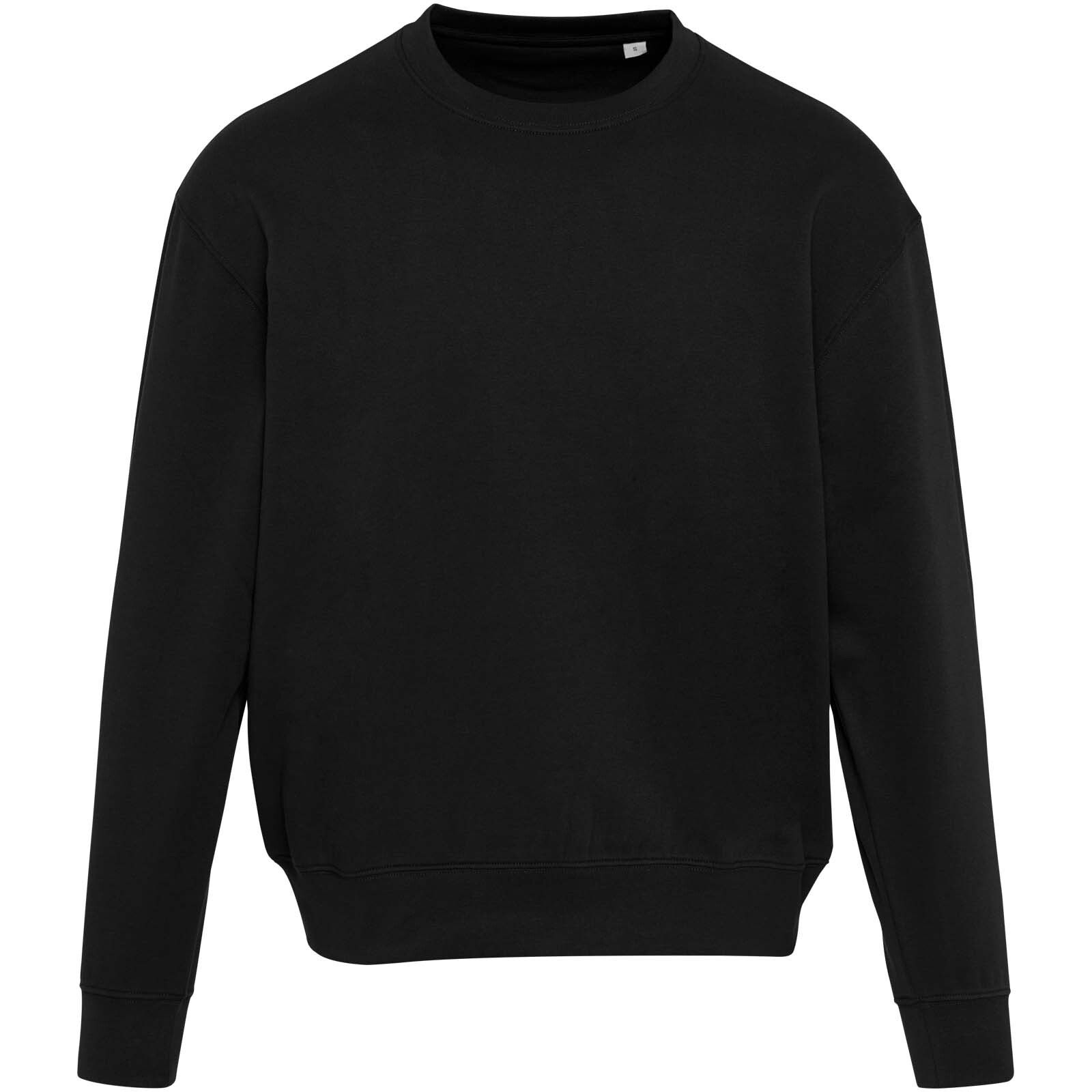 Boris Oversize Sweatshirt mit Rundhalsausschnitt aus recycelter 280 g/m2 Bio Baumwolle (OCS), unisex - schwarz-792