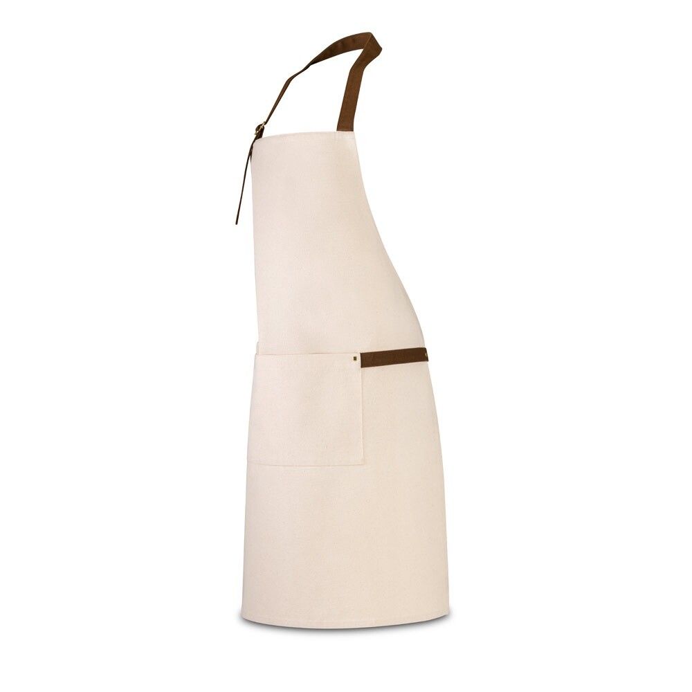 HOLM Schürze aus 100% Canvas-Baumwolle (320 g/m²) mit Metalldetails - naturhell-825