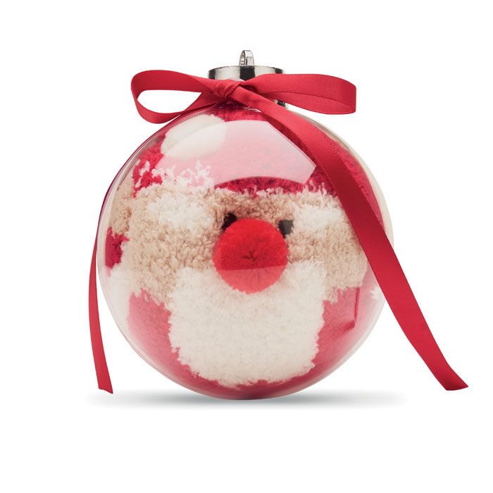 Weihnachtsbaumkugel mit Socken SNUG M - rot-187