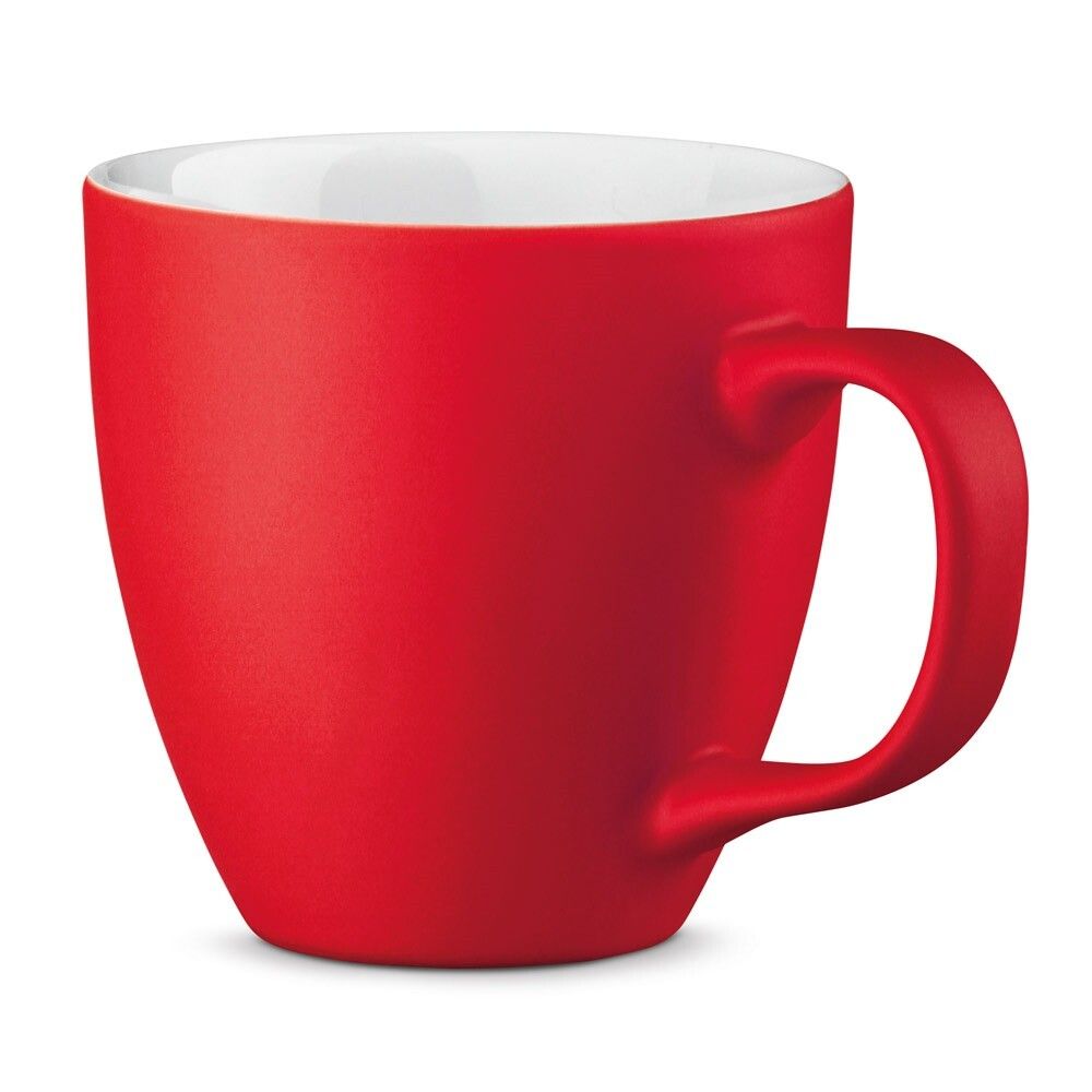PANTHONY MAT Becher aus Hydroglasur-Porzellan 450 ml Fassungsvermögen - rot-14