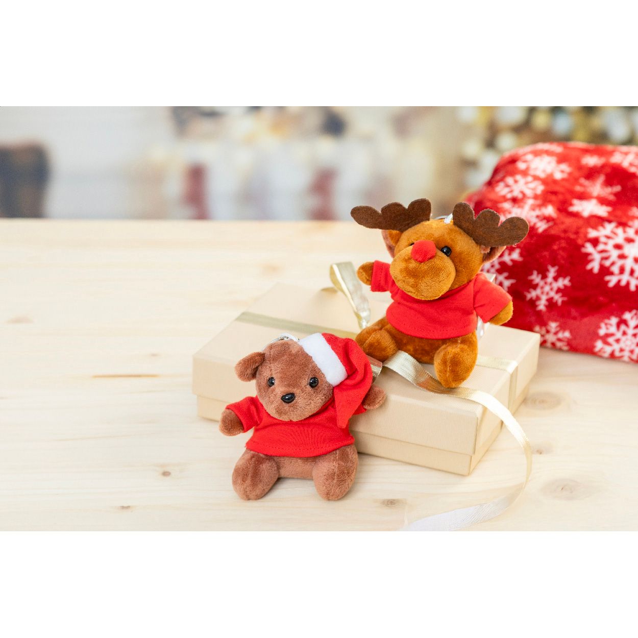Julren Plüsch-Weihnachtsrentier-Schlüsselanhänger - mehrfarbig-429