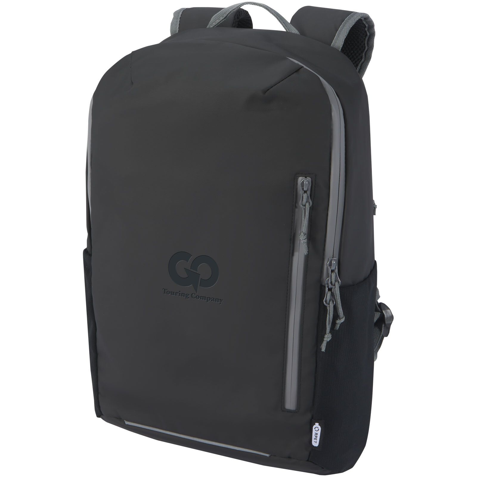 Aqua wasserabweisender 15" Laptop-Rucksack aus GRS Recyclingmaterial 21 L - schwarz-384