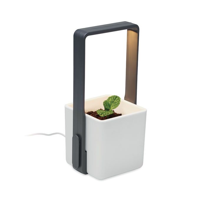 Inndor-Pflanztopf mit LED LUSHLET - weiß-192