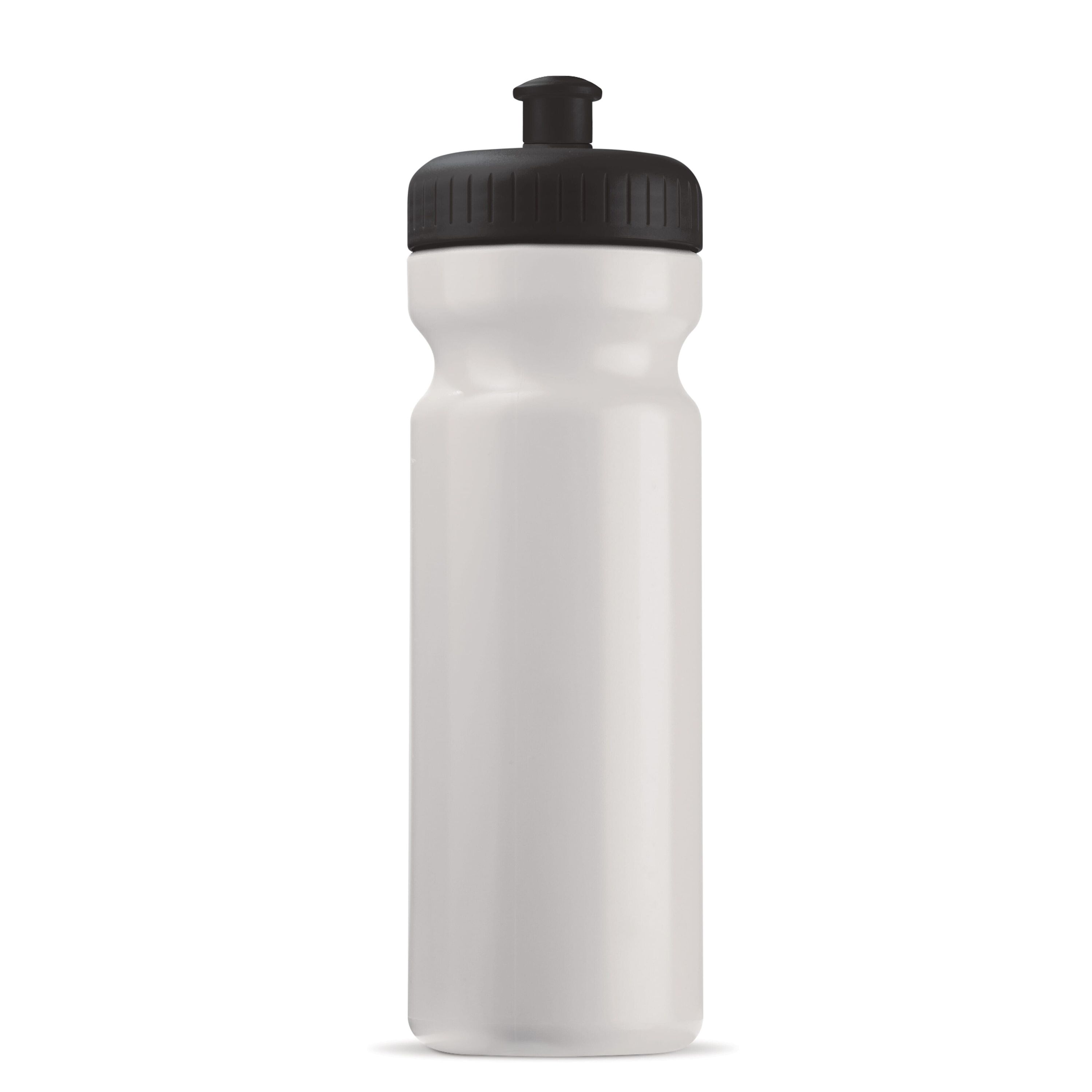 Sportflasche classic 750ml - weiss  -  schwarz-972
