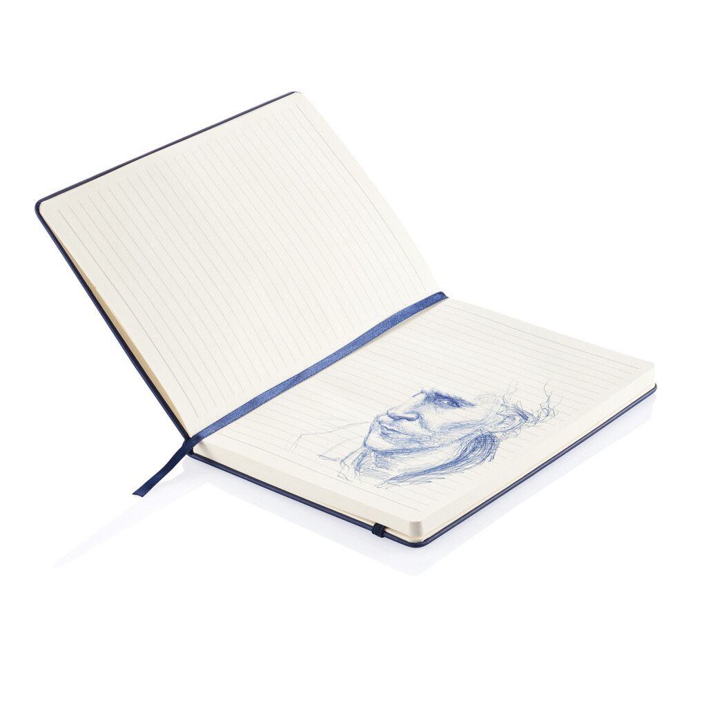Deluxe Hardcover PU A5 Notizbuch - navy blau-283
